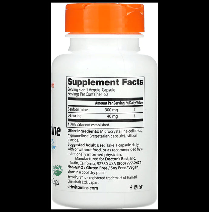 Doctor's Best Benfotiamine 300 with BenfoPure Veggie Caps