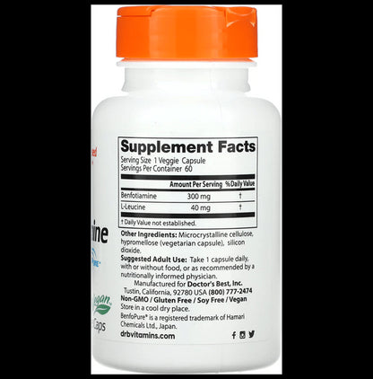 Doctor's Best Benfotiamine 300 with BenfoPure Veggie Caps