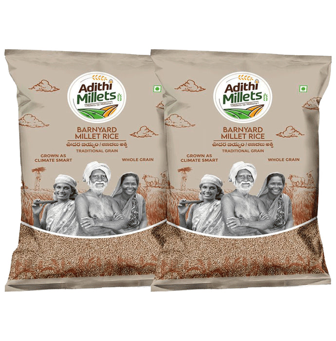 Adithi Millets Barnyard Millet Rice (500gm Each) - Classic Derma