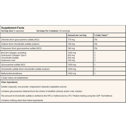 Doctor's Best Glucosamine Chondroitin MSM + Hyaluronic Acid Capsule | For Healthy Joints & Connective Tissue