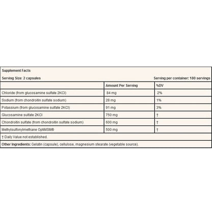 Doctor's Best Glucosamine Chondroitin MSM with OptiMSM | Veggie Capsule For Healthy Joints