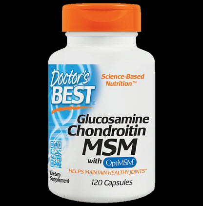 Doctor's Best Glucosamine Chondroitin MSM with OptiMSM | Veggie Capsule For Healthy Joints - Classic Derma