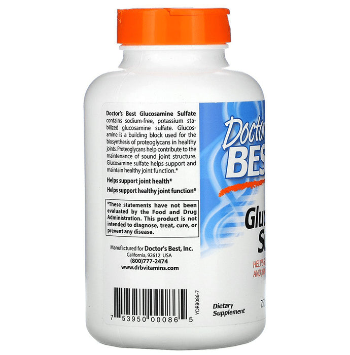 Doctor's Best Glucosamine Sulfate 750mg Capsule | Supports Healthy Joint Functions