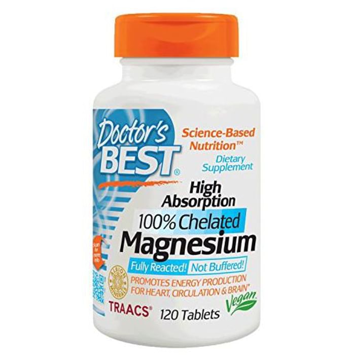 Doctor's Best High Absorption 100% Chelated Magnesium Tablet | For Heart, Circulation, Brain & Energy - Classic Derma