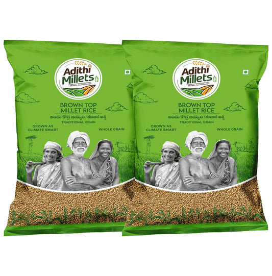 Adithi Millets Brown Top Millet Rice (500gm Each) - Classic Derma