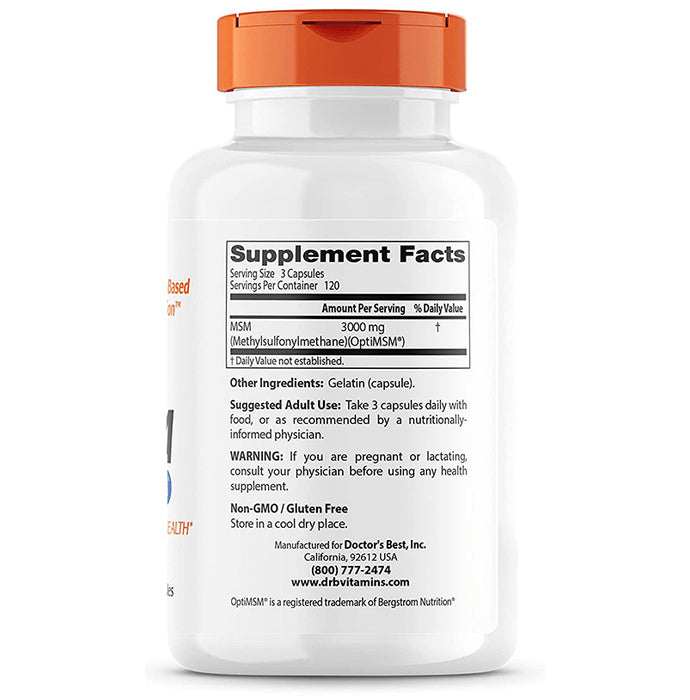Doctor's Best MSM with OptiMSM 1000mg Capsule | For Joint Health