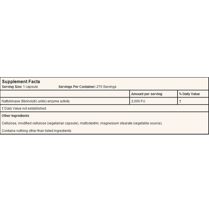 Doctor's Best Nattokinase 2000FUs Veggie Caps | For Cardiovascular & Circulatory Health Support