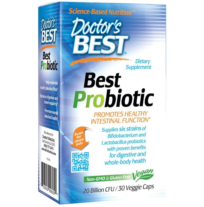Doctor's Best Probiotic Veggie Caps | Promotes Healthy Gut & Intestinal Function | Gluten-Free - Classic Derma