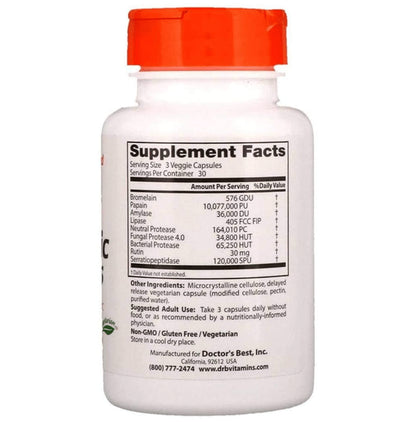 Doctor's Best Proteolytic Enzymes Veggie Caps