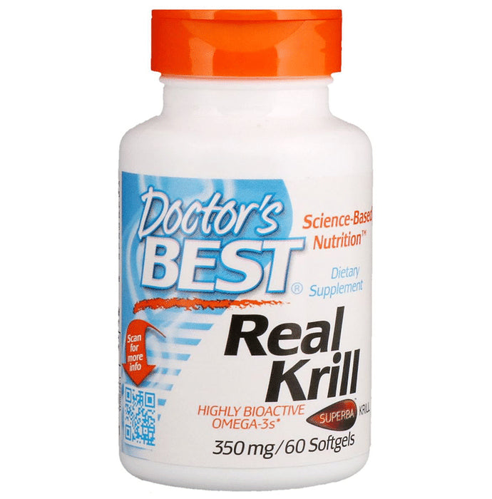 Doctor's Best Real Krill 350mg Highly Bioactive Omega-3 Softgels - Classic Derma