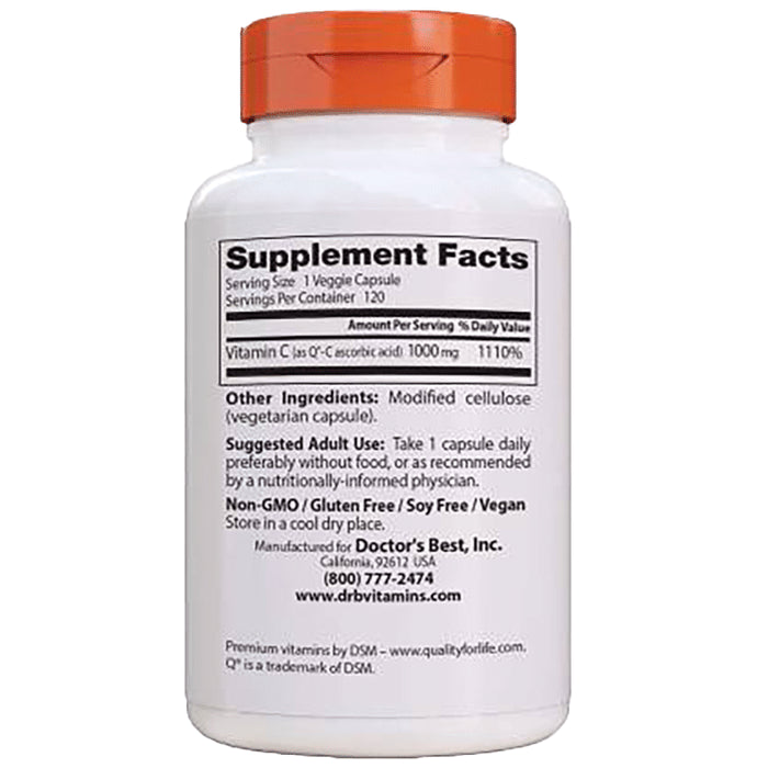 Doctor's Best Vitamin C with Quali-C Veggie Caps | For Healthy Immune Response