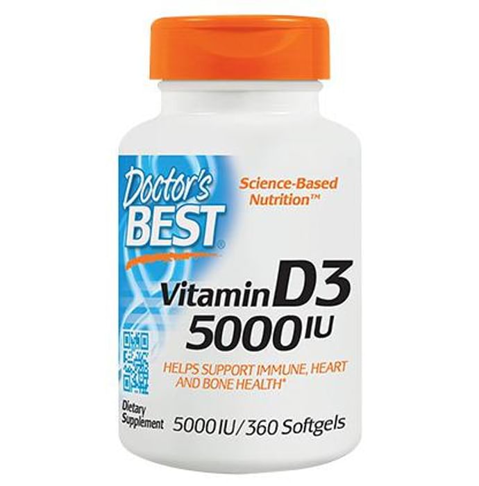 Doctor's Best Vitamin D3 5000IU Softgels | For Immunity, Heart & Bone Health - Classic Derma
