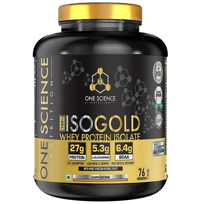 One Science Nutrition 100% Iso Gold Whey Protein Isolate Powder Cappuccino - Classic Derma
