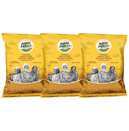 Adithi Millets Foxtail Millet Rice (500gm Each) - Classic Derma