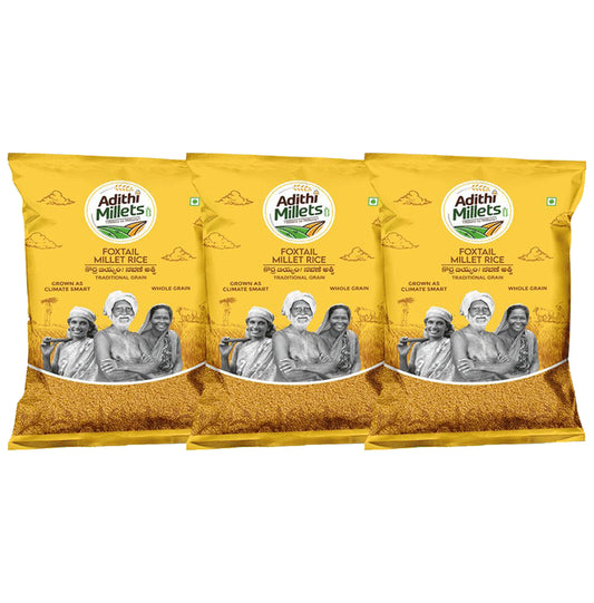 Adithi Millets Foxtail Millet Rice (500gm Each) - Classic Derma