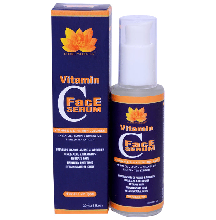 Dorjee Wellness Vitamin C & E, HA with Collagen Face Serum - Classic Derma