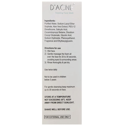 D Acne Foaming Face Wash with Salicylic & Glycolic Acid