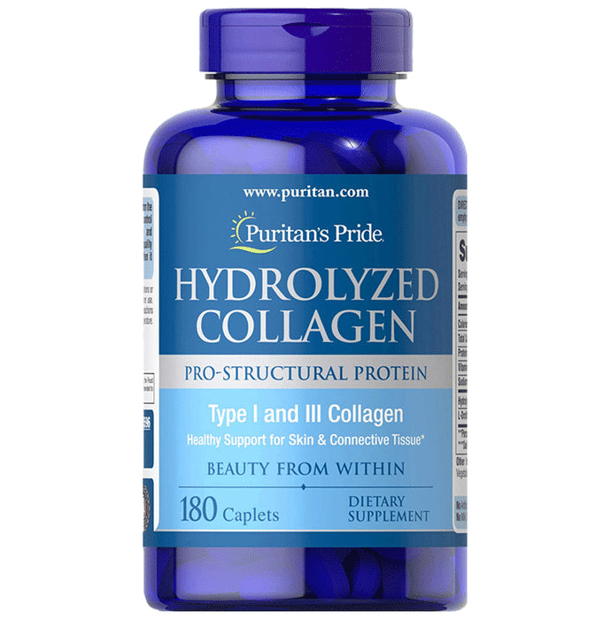 Puritan's Pride Hydrolyzed Collagen 1000 mg Caplet - Classic Derma