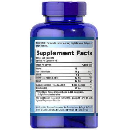 Puritan's Pride Hydrolyzed Collagen 1000 mg Caplet