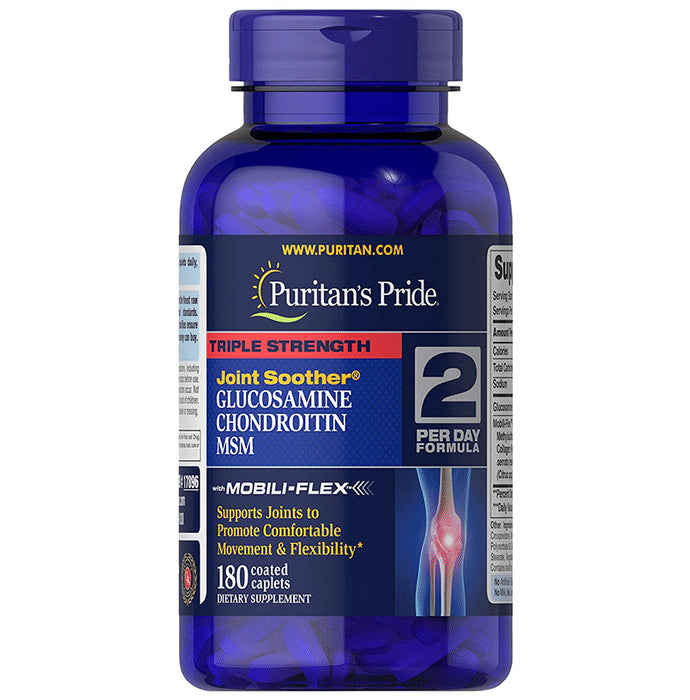 Puritan's Pride Triple Strength Joint Soother Glucosamine Chondroitin Msm Coated Caplet - Classic Derma
