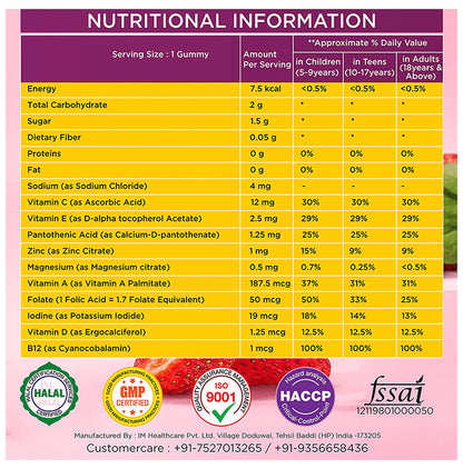 Dr Trust Nutrition Kids Multi Vitamin Gummies Strawberry