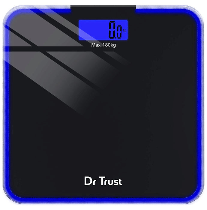 Dr Trust USA Electronic Supernova Digital Personal Weighing Scale Black - Classic Derma