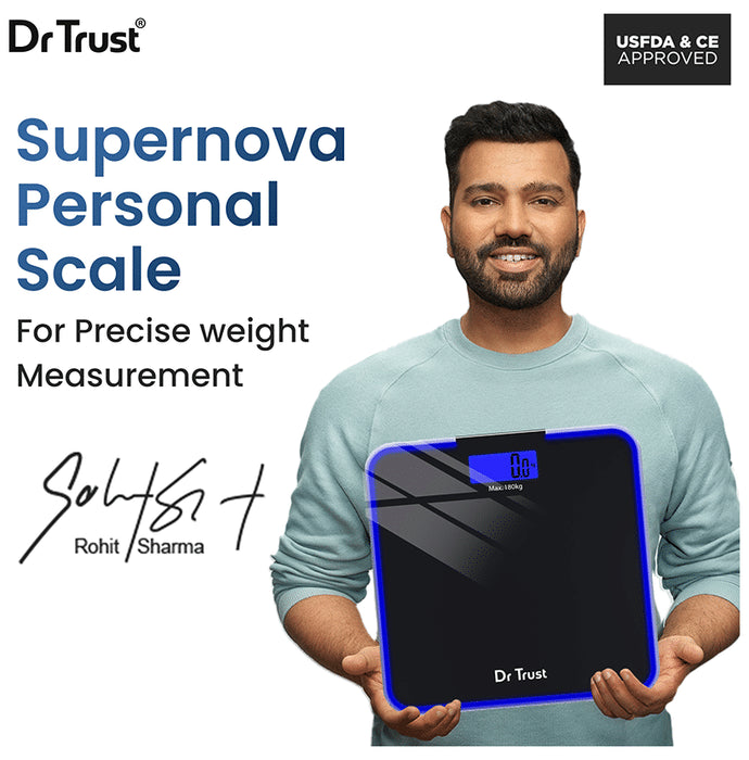 Dr Trust USA Electronic Supernova Digital Personal Weighing Scale Black