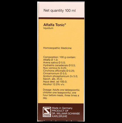 Dr Willmar Schwabe Germany Alfalfa Tonic