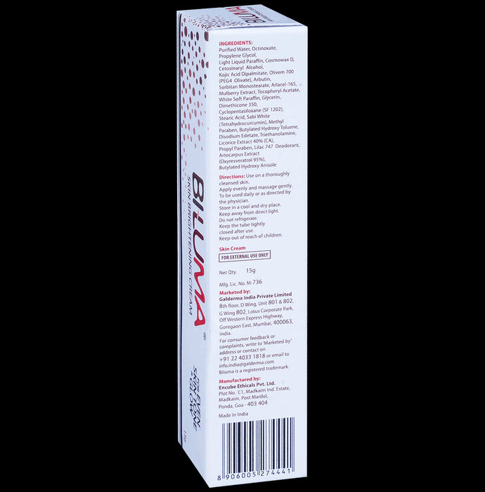 Biluma Skin Brightening Cream | For Even Skin Tone & Glow | Derma Care | Depigmenting & Skin Lightening Face Care Product