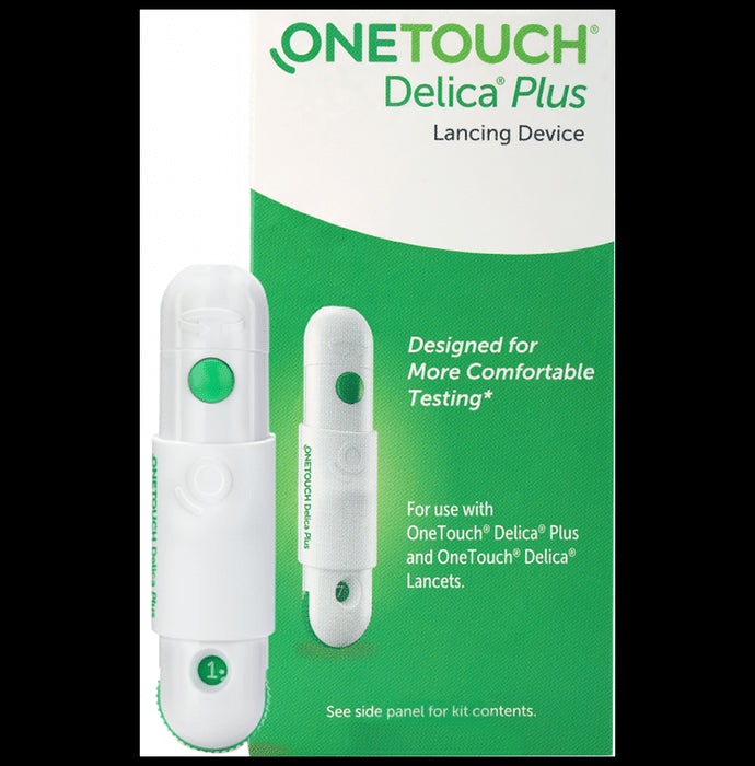 OneTouch Delica Plus Lancing Device with Delica Plus 25 Lancet - Classic Derma