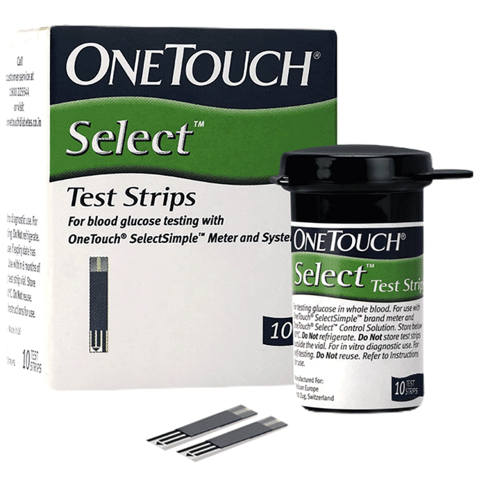 OneTouch Select Test Strip (Only Strips) | Diabetes Monitoring Devices | For use with OneTouch Select Simple Glucometer - Classic Derma