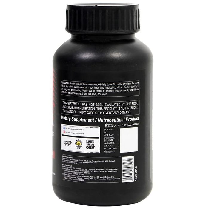 HealthVit ZMA with Zinc, Magnesium & Vitamin B6 | For Sports Recovery & Muscle Strength | Capsule