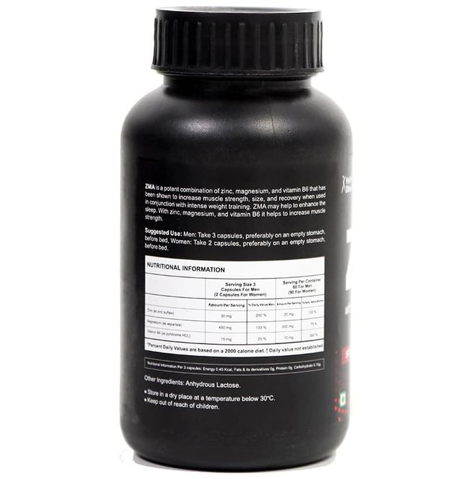 HealthVit ZMA with Zinc, Magnesium & Vitamin B6 | For Sports Recovery & Muscle Strength | Capsule