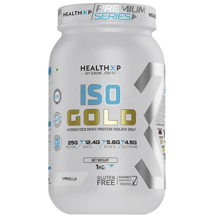 HealthXP Iso Gold Whey Protein Isolate Vanilla - Classic Derma