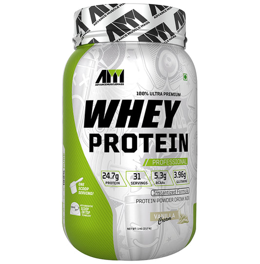 Advance MuscleMass 100% Ultra Premium Whey Protein Powder Vanilla Cream - Classic Derma