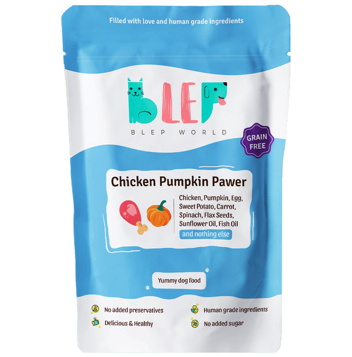 Blep World Chicken Pumpkin Pawer Wet Dog Food (200gm Each) - Classic Derma