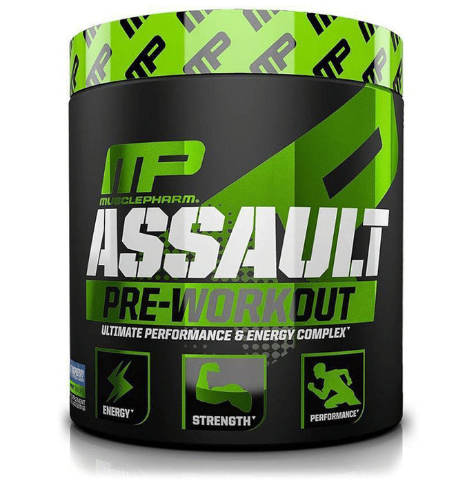 Muscle Pharm Assault Pre-Workout Powder Blue Raspberry - Classic Derma