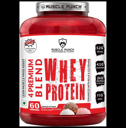 Muscle Punch Whey Protein Powder American Ice Cream - Classic Derma