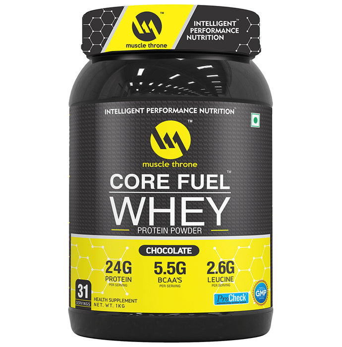 Muscle Throne Corefuel Whey Protein Powder Chocolate - Classic Derma