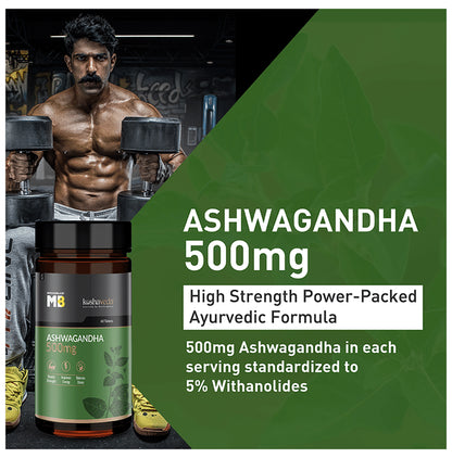 MuscleBlaze Ashwagandha 500mg Tablet | For Stress Relief, Energy & Strength