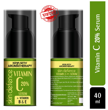 Keya Seth Aromatherapy Skin Defence Vitamin C 20% Serum + Vitamin B & E