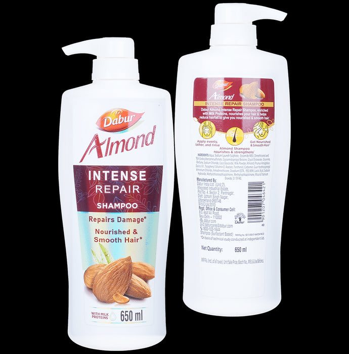 Dabur Almond Shampoo | For Nourished & Smooth Hair | Helps in Hair Strenghtening, Nourishment - Classic Derma