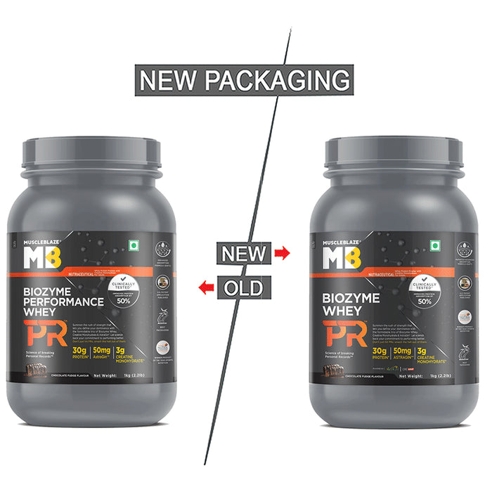 MuscleBlaze Biozyme Performance Whey Protein PR Powder Chocolate Fudge