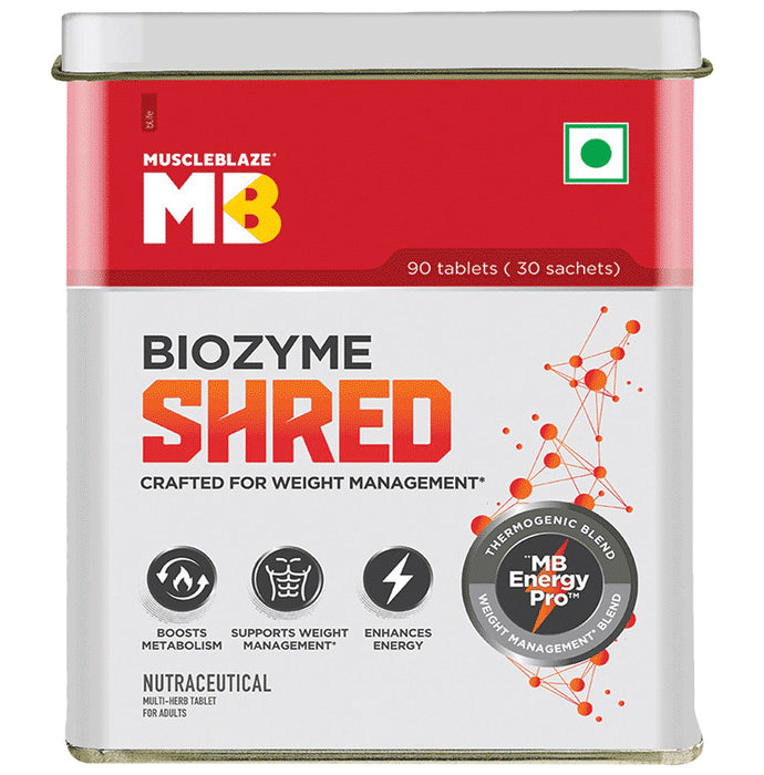 Muscleblaze Biozyme Shred Tablet - Classic Derma