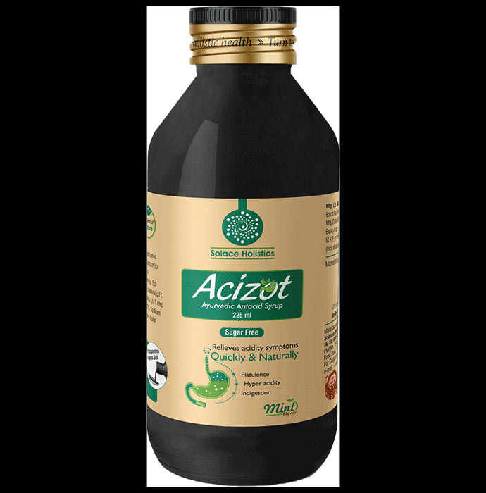 Solace Holistics Acizot Syrup Mint Sugar Free - Classic Derma
