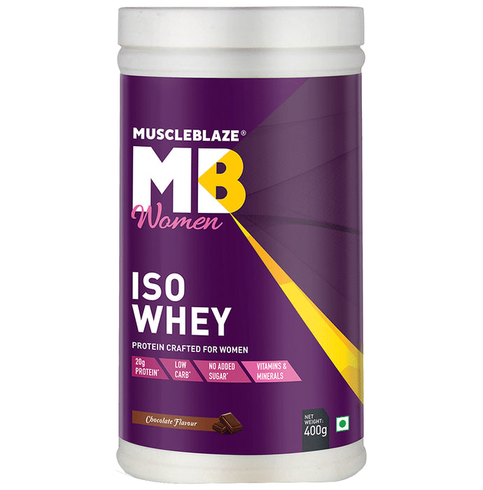 MuscleBlaze Chocolate Women Iso Whey Protein - Classic Derma