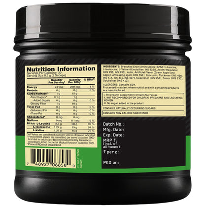 Optimum Nutrition (ON) Instantized BCAA 5000 Powder Green Apple