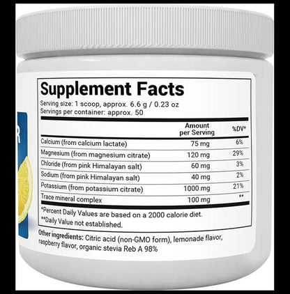 Dr. Berg Nutritionals Electrolyte Powder Raspberry Lemon