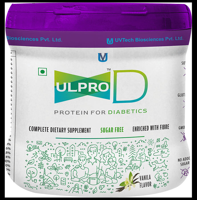 Ulpro D Protein Powder for Diabetics Powder Vanilla Sugar Free - Classic Derma