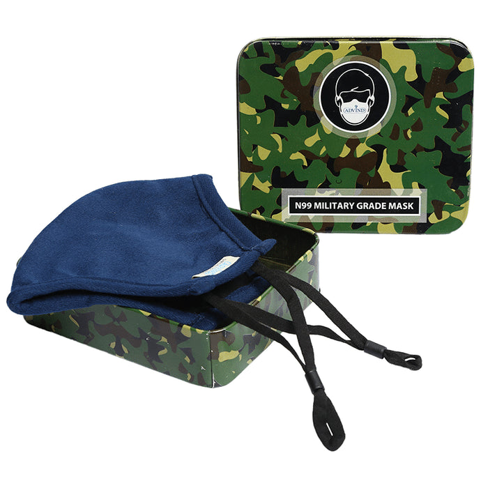 Advind Healthcare Military Grade N99 Face Mask for Kids without Valve Blue - Classic Derma